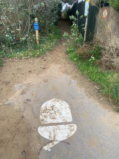 One of the better signs on the England Coast Path - sometimes they aren't as clear